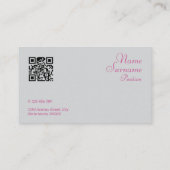 Triangle turquoise fuchsia grau QR Business Card Visitenkarte (Rückseite)