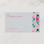 Triangle turquoise fuchsia grau QR Business Card Visitenkarte (Vorderseite)