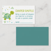 Triangle Turtle Diaper Raffel Ticket Begleitkarte (Vorne/Hinten)