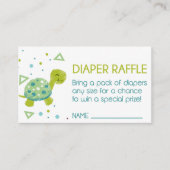 Triangle Turtle Diaper Raffel Ticket Begleitkarte (Vorderseite)