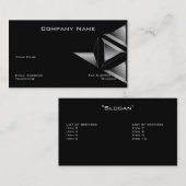 Triangle-Visitenkarte | Premium | Schwarzes Design Visitenkarte (Vorne/Hinten)