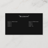 Triangle-Visitenkarte | Premium | Schwarzes Design Visitenkarte (Rückseite)