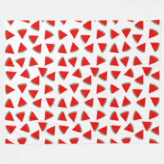 Triangle Watermelons Fleecedecke (Vorderseite (Horizontal))