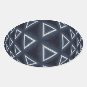 Triangle World Ovaler Aufkleber