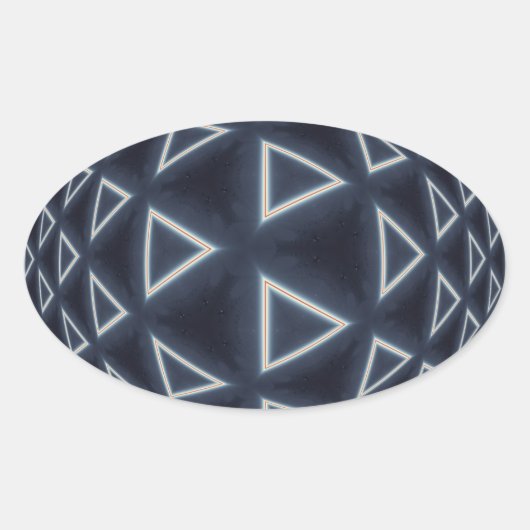 Triangle World Ovaler Aufkleber (Vorderseite)