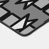 Triangles & Rectangles Modern Design, Grey & Black Schreibtischunterlage (Ecke)