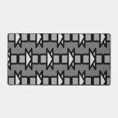 Triangles & Rectangles Modern Design, Grey & Black Schreibtischunterlage (Vorderseite)