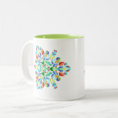 ~Triangular~ Schneeflocke-Tasse Zweifarbige Tasse (Vorderseite Links)