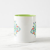 ~Triangular~ Schneeflocke-Tasse Zweifarbige Tasse (Mittel)