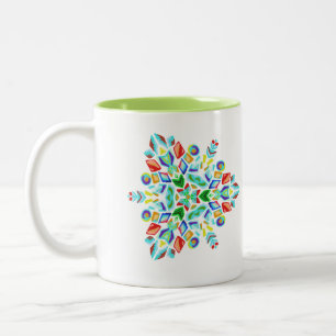 ~Triangular~ Schneeflocke-Tasse Zweifarbige Tasse