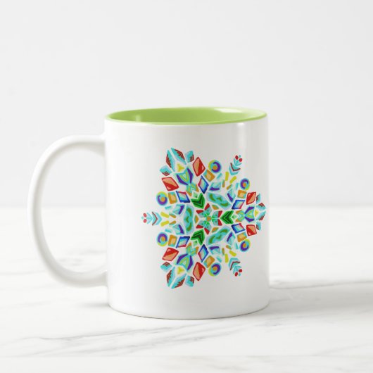 ~Triangular~ Schneeflocke-Tasse Zweifarbige Tasse (Links)