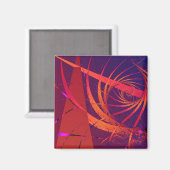 Triangulation Cooles Abstraktes Fraktal Magnet (Vorderseite/Rückseite)