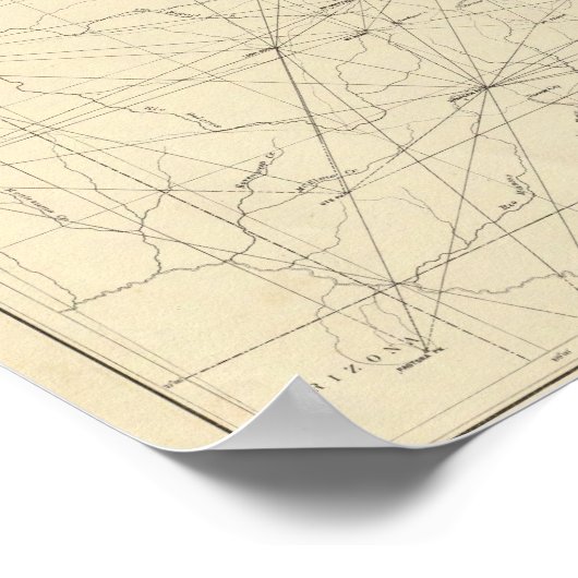 Triangulation Map Colorado Poster (Ecke)