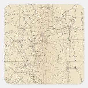 Triangulation Map Colorado Quadratischer Aufkleber