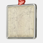 Triangulation Map Colorado Silbernes Ornament (Links)