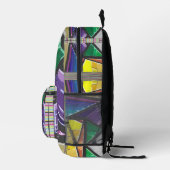 Triangulierte Farben Bedruckter Rucksack (Rechts)