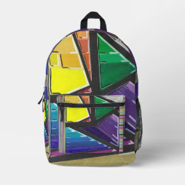 Triangulierte Farben Bedruckter Rucksack