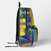 Triangulierte Farben Bedruckter Rucksack (Links)
