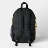 Triangulierte Farben Bedruckter Rucksack (Rückseite)