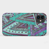 Trianguliertes aquamarines Case-Mate iPhone hülle (Rückseite (Horizontal))