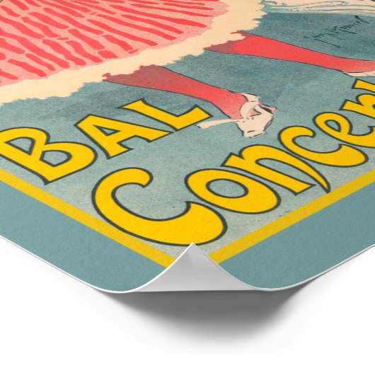 Trianon Spectacle Bal Jugendstil Poster (Ecke)