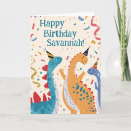 Triassic Trio Festive Dinosaur Geburtstag Karte