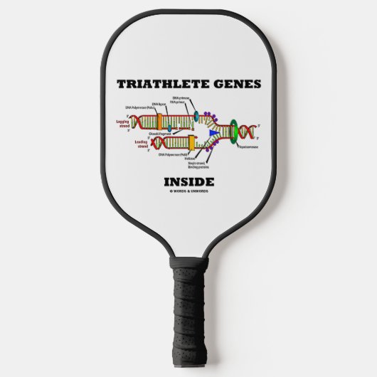Triathleete Gene in der DNA-Replikation Pickleball Schläger (Vorderseite)