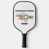 Triathleete Gene in der DNA-Replikation Pickleball Schläger (Rückseite)