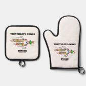 Triathlet-Gene innerhalb der DNA-Replikation Ofenhandschuh & Topflappen-Set (Vorderseite)
