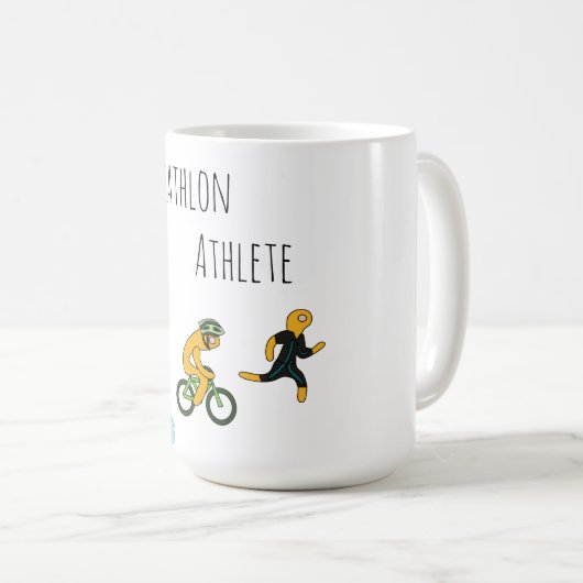 Triathlet Kaffeetasse (VorderseiteRechts)