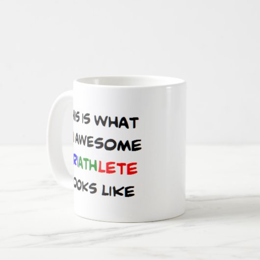 Triathlet, phantastisch kaffeetasse (Vorderseite Links)