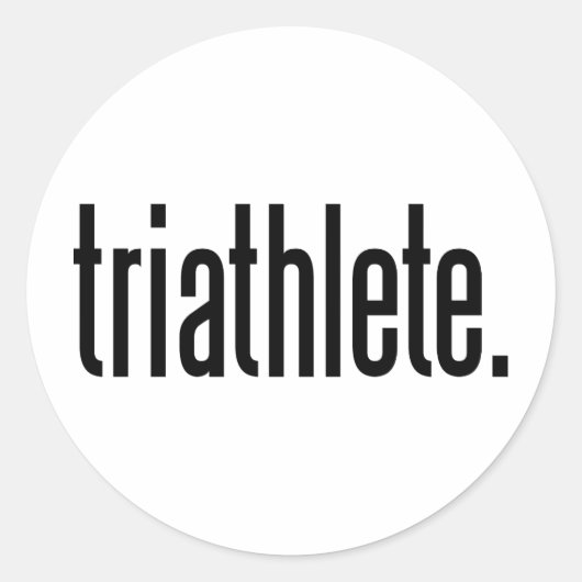 Triathlet. Runder Aufkleber (Vorderseite)