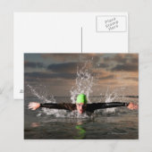 Triathlete 2 postkarte (Vorne/Hinten)
