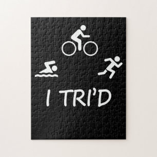 Triathlete Biking Rafting Schwimmen Triathlon T-Sh Puzzle