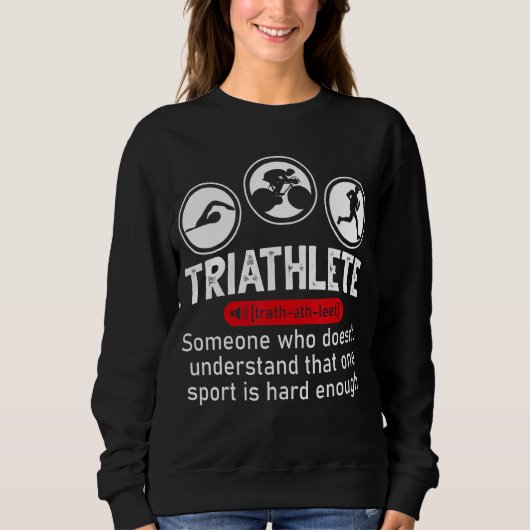 Triathlete Definition Triathlon Swim Byrun Sweatshirt (Vorderseite)