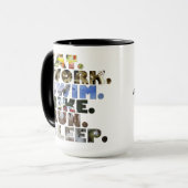 Triathlete essen Arbeit schwimmen Bike Laufen Schl Tasse (Vorderseite Links)