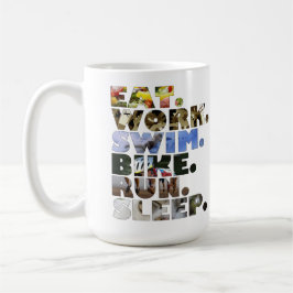 Triathlete essen Arbeit schwimmen Bike Laufen Schl Tasse