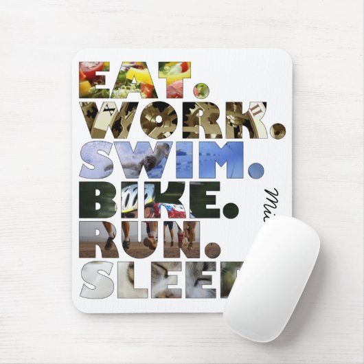 Triathlete essen mousepad (Mit Mouse)