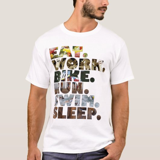 Triathlete essen T-Shirt (Vorderseite)