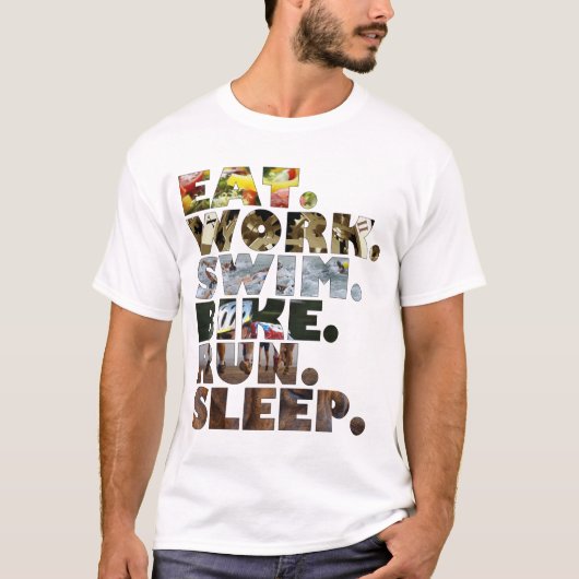 Triathlete essen T-Shirt (Vorderseite)