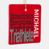 Triathlete Extraordinaire CUSTOM Keramikornament (Rechts)