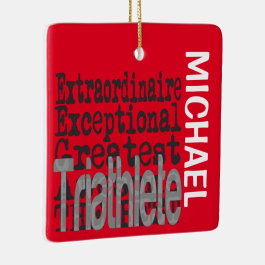 Triathlete Extraordinaire CUSTOM Keramikornament (Rechts)