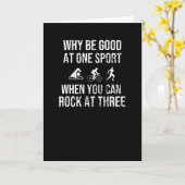 Triathlete Geschenke Ausdauersport Ristorante da V Karte (Gelbe Blume)