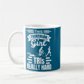 Triathlete Girls Funny Triathlon Kaffeetasse (Links)