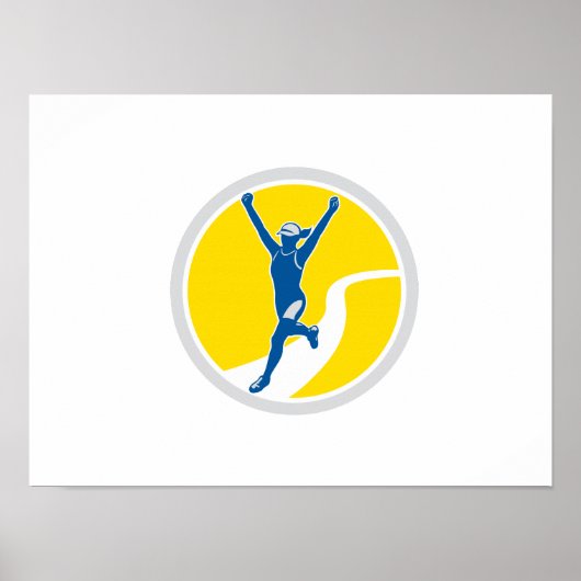 Triathlete-Marathon-Runde Poster (Vorne)