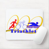 Triathlete SCHWIMMEN-LAUFfahrrad Mousepad (Mit Mouse)