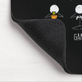 Triathlete Stickman Eat Video Game Sleep Funny Gam Mousepad (Ecke)