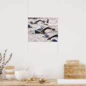 Triathleten, die in der Schwimmbein des Triathlons Poster (Küche)