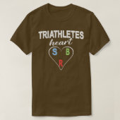 Triathleten Herz T-Shirt (Design vorne)