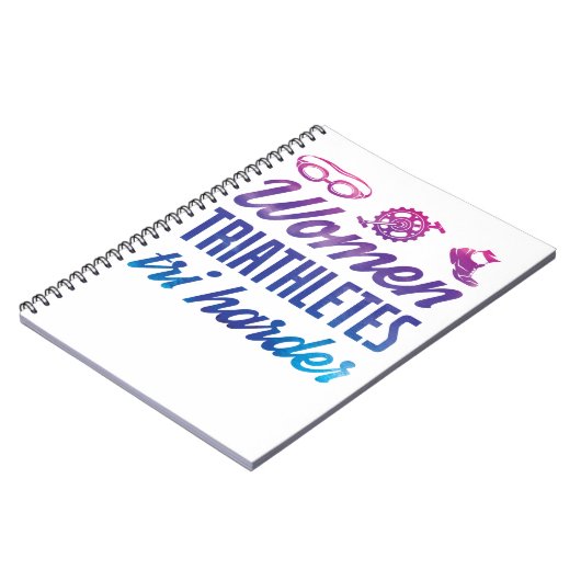Triathleten Women Triathlon Triathlon Ombre Notizblock (Linke Seite)